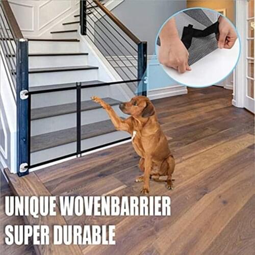 Pet Gate Mesh Fence Isolated Outdoor Indoor Safety Network Portable Enclosure Dog Barrier Foldable Protective Fence Accessories