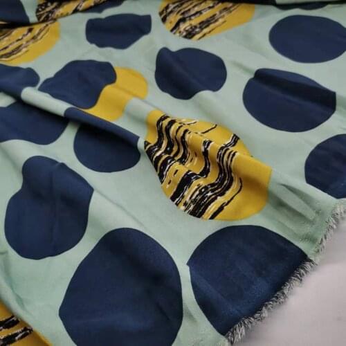 Large Dot Suit Dress Fabric Stretchy Soft dropping palazzo Dress Shirt Material Fashion DIY Sewing Craft Fabric