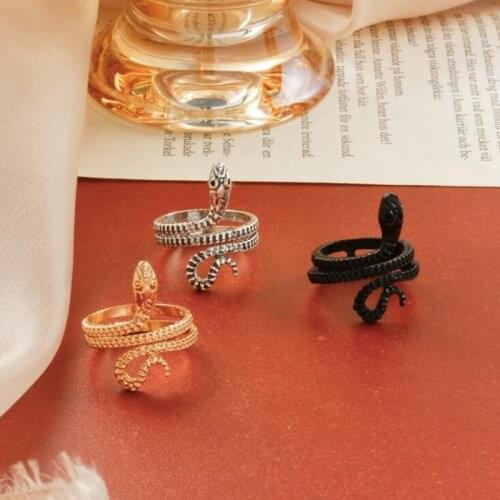Timlee R024 Personality Retro Snake Alloy Finger Rings,Simple Accessories Wholesale