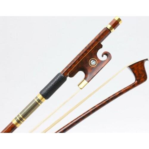 Yinfente Violin Bow 4/4 Snakewood Straight Pretty inlay AAA Bow Hair #S12