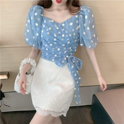 Extra-Large Womens European Style Mesh Top Lace Skirt