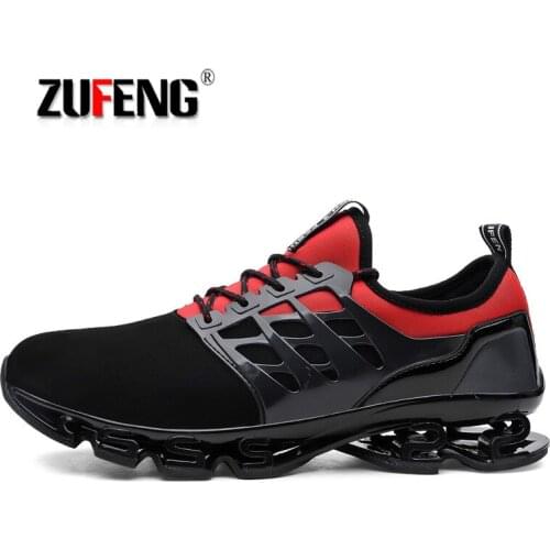ZUFENG Men Running Shoes Big size Blade Sole Sneakers Outdoor Sport Shoes Men Professional Training Shoes Athletic Jogging Shoes