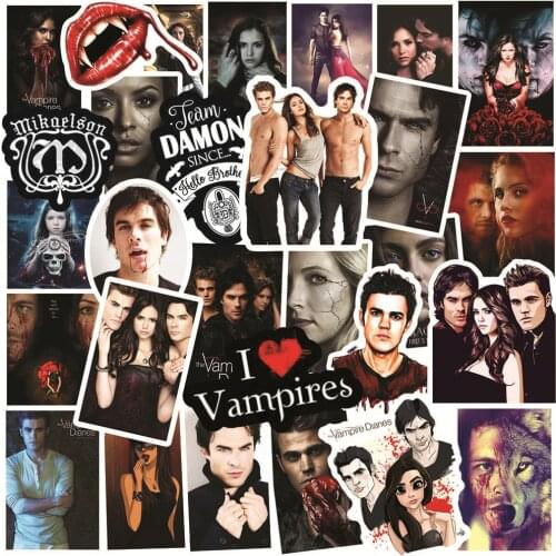 10/50pcs The Vampire Diaries Classic TV Show Stickers For Notebook Motorcycle Skateboard Computer Mobile Phone Trunk Suitcase