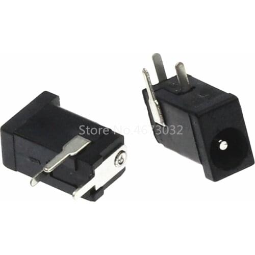 20Pcs DC-002 1A 30V Black DC Power Jack Socket Connector DC002 3.5*1.3mm 1.3 for Mini DC Socket