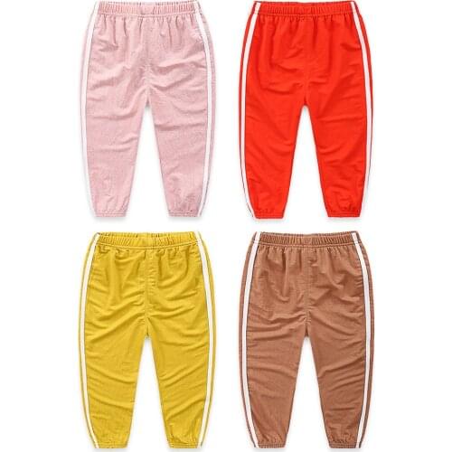2018 Summer Thin section Mosquito repellent pants boys cottons Leisure tracksuits girl toddler kids bloomers children clothes