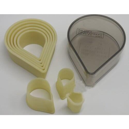 Food Grade Plastic DIY 8 pcs Flat Edge Water-drop shaped Nylon Cookie Biscuit Cutter Soap Mold Moulds