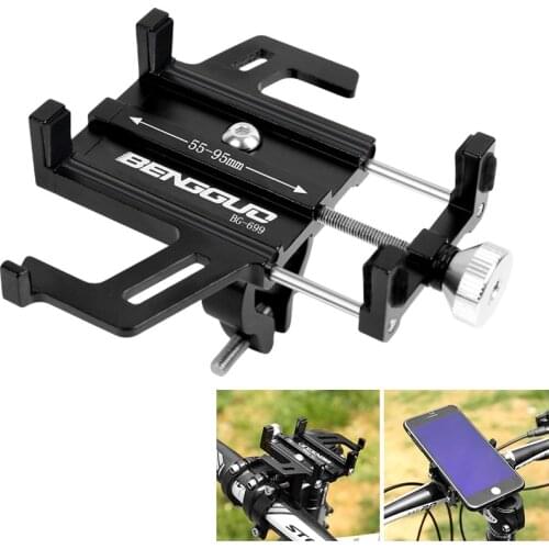 Full Aluminium MTB Bicycle Phone Holder Motorcycle Support Anti-vibration GPS Mount for Bike Handlebar Bike Mobile phone stents