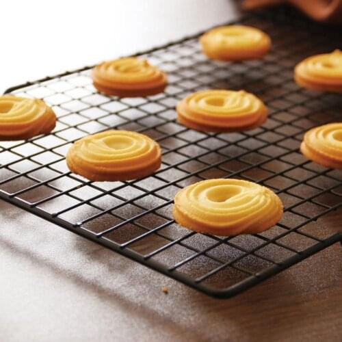 Non-Stick Cake Cooling Tray Bread Grid Net Rack Biscuit Cookie Holder Shelf Carbon Steel Surface Painting Baking kitchen tool