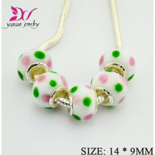FREE Murano Glass Beads 925 Sterling Silver Charm Beads Fit European Charm Bracelets & Bangles turquoise beads TK093