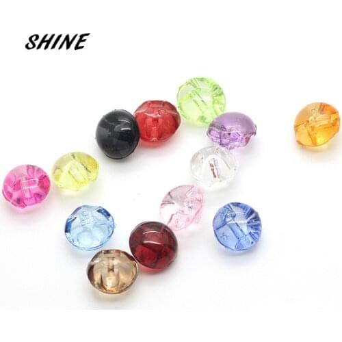 SHINE Resin Sewing Buttons Scrapbooking Round Candy Color Mixed One Hole 12mm Dia. 12 PCs Costura Botones bottoni botoes