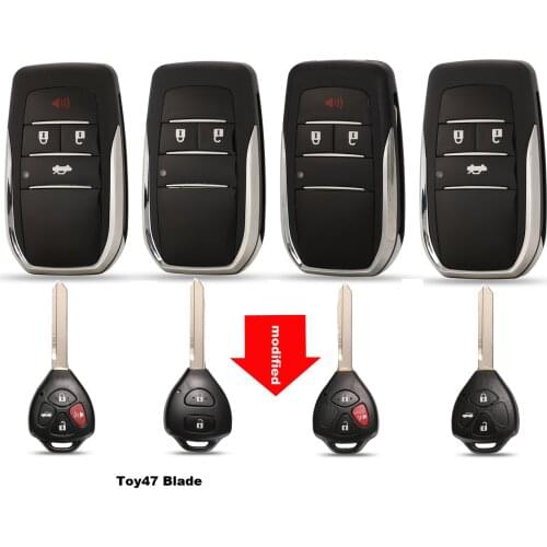 Jingyuqin TOY47 Blade Car Remote Key Shell For Toyota Crown Camry Corolla Reiz RAV4 Avalon Venza Matrix Auto Fob Case