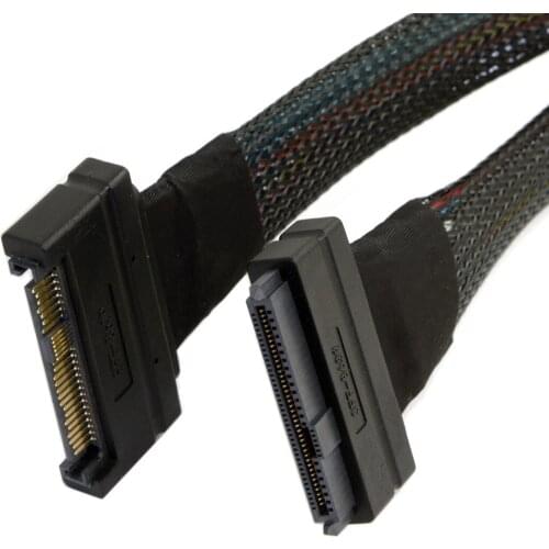 Jimier 68pin U.2 U2 SFF-8639 NVME PCIe SSD Male to Female Extension Cable 50cm