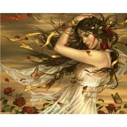 Sexy Beauty Rose Oil painting Arts Needlework Embroidery DIY Cross Stitch Kits Crafts 14CT Unprinted Home Decor Handmade