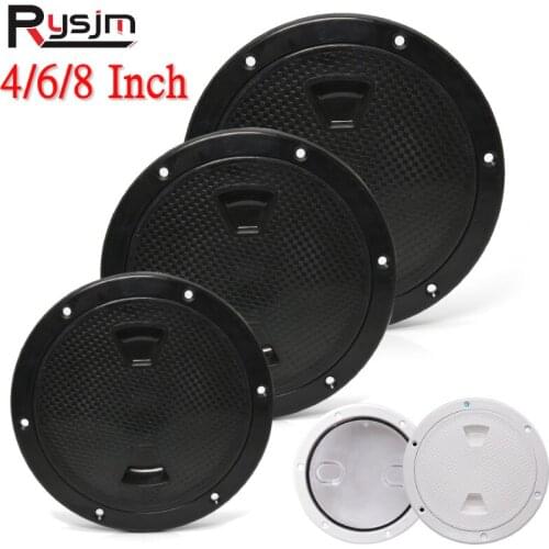 Non-slip 4/6/8 Inch Round Deck Cover Yacht Inspection Hole White Black Hatch Hand Hole Covers Inspection Work Cover Hatch