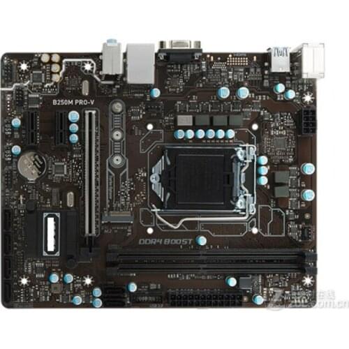 New MSI B250M PRO-V motherboard LGA 1151 DDR4 USB2.0 USB3.1 SATA3 DVI VGA 32GB B250 desktop motherboard Free shipping