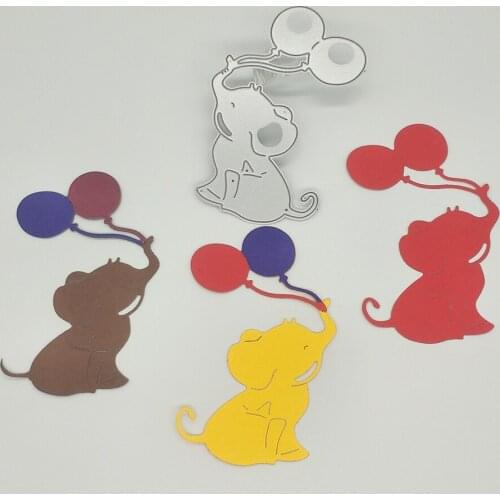 New Elephant Balloon Metal Cutting Mould Photo Album Cardboard DIY Gift Card Decoration Embossing Crafts