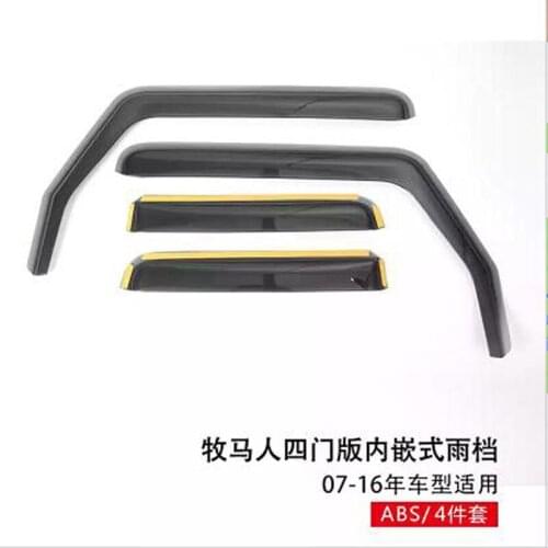 Brand New For Jeep Wrangler 2007-2016 High Quality ABS Chrome Car Sun Rain Shield Stickers Covers Car-Styling Awnings Shelters