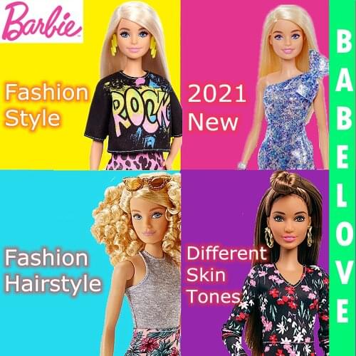 Genuine Barbie Doll Shining Dreamy Rock Singer Super Star Girl Princess Birthday Gift Toys for Children FXN98 GBK09 FXL44