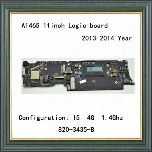 Genuine Logic Board for MacBook Air A1465 Motherboard 11inch i5 8G 1.4GHz 2014 Year 820-3435-B