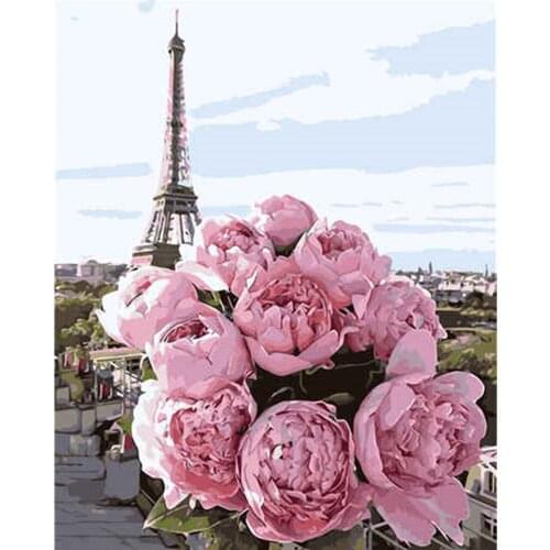 Frame Diy Olie Paint By Number Door Bumbers Abstract Acryl Ver Met Nummers Voor Flower Thuis Decors Gift Easy 40X50Cm