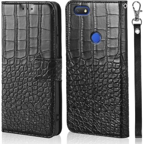 Luxury Leather Crocodile skin Case For Alcatel 1 2019 5.0'' Case PU Back Cover For Alcatel 5033D 5033 Cases Phone Cover