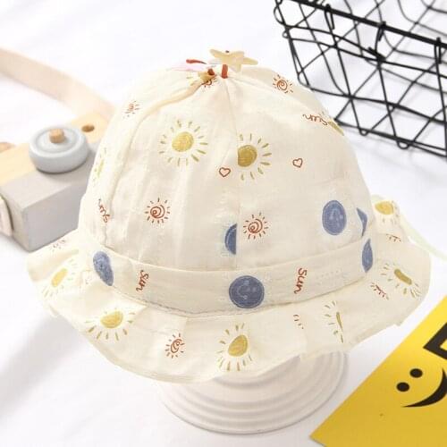 Summer Breathable Baby Sun Hat Cute Flower Baby Girl Beach Hat Outdoor Kids Children Bucket Cap Hollow Infant Baby Caps