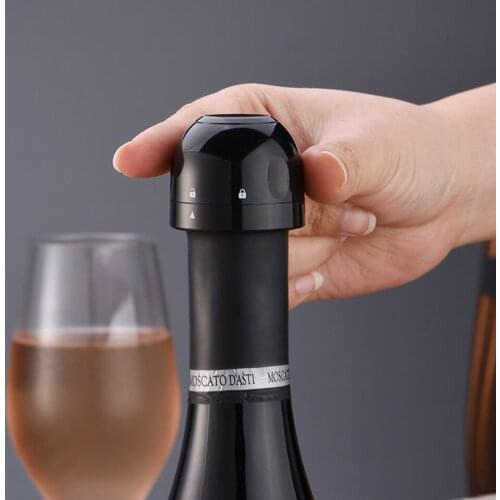 Silicone Champagne Stoppers Black Mini Sparkling Wine Bottle Stopper Champagne Stopper KVS-4