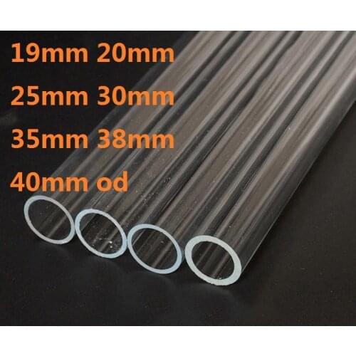 19mm 20mm 25mm 30mm 35mm 38mm 40mm plexiglass tube organic glass tube lucite tube PMMA pipe pmma tube Acrylic transparent tube