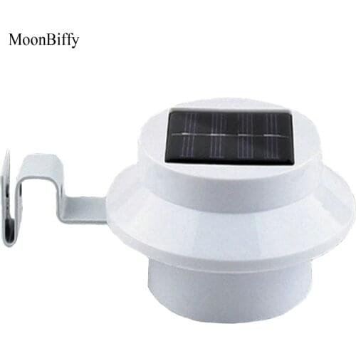 1Pc Wholesale Dropshipping MOONBIFFY Smart LED Solar Gutter Utility Light Permanent For House Sun Power Fence Garden Shed