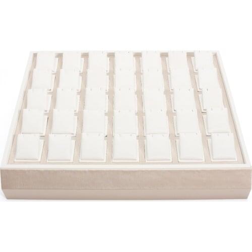 White Earrings Jewelry Display Stands With 35 Digits Ring Pendent Bracelet Showing Storage Packaging For Jewellery Organizers