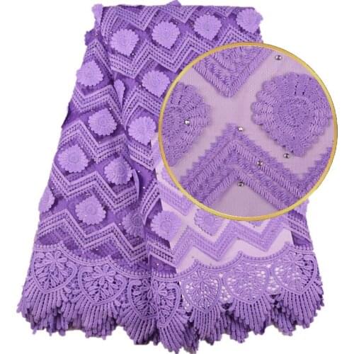 High Quality African Milk Silk Lace Fashion French Mesh Lace Fabric Embroidered Nigerian Tulle Lace Fabrics With Stones 1577