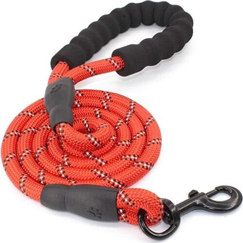 Highly Reflective Threads for Medium and Large Dogs Strong Dog Leash with Comfortable Padded Handle