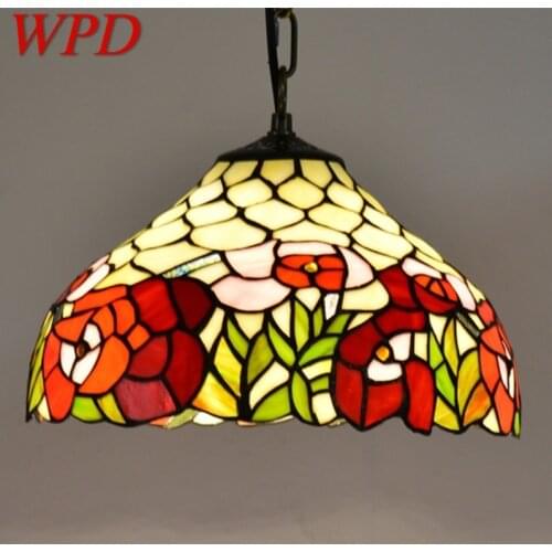 WPD Tiffany Pendant Light Contemporary LED Colorful Lamp Fixtures Decorative For Home Dining Room