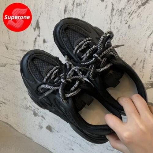 Superone New Women Sneakers Real Leather Thick Bottom Women Shoes Fashion Cool Spring Shoes For Women Footwear Size 35-40