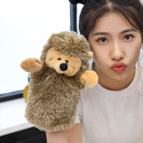 Zippy Paws Hand Puppet Hedgehog Toy Baby Educational Animal Cute Plush Pretend Playing Doll Hand Toys For Kids Children Gifts