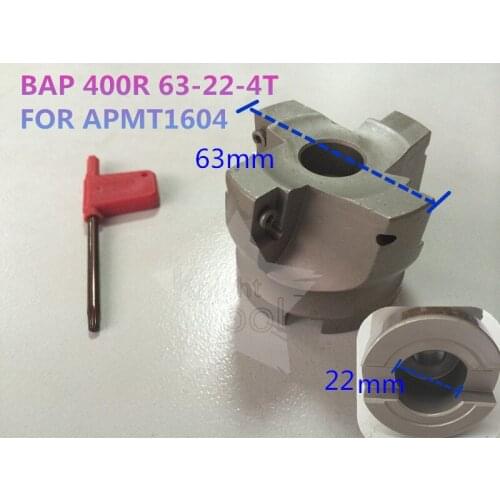 BAP 400R 63-22-4T BAP Right Angle Shoulder Face Mill APMT1604 Inserts