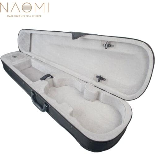 NAOMI Professional Canvas Violin Case Silver Fluff Inside 1/8 1/4 1/2 3/4 4/4 Portable Hard Case Protect The Violin