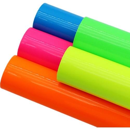 David accessories 20*33cm 5Pieces/set Neon Synthetic Leather Patchwork Hair Bow Earrings Making Handbag Phone Case,1Yc11640