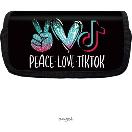 Kids Pencil Case Pouch Cute Tik Tok 3D Print Student Pencil Bag Box Cartoon Animal Childrens School Pen Bags Girls Boys