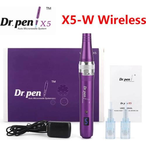 Dr pen X5-W Wireless rechargeable Professional Dermapen Electric Stamp Design Skin Care Electric Beauty Care drag nano derma pen