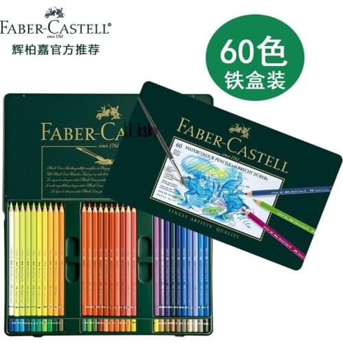 Estojo Lápis Aquarela Faber Castel Albretch Durer 60 Cores,com mina grossa (3.8mm ), extra macia e solúvel em água,Art supplies