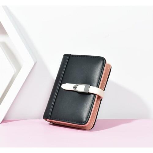 Wallet Womens Short 2021 New Multi-Card Student Coin Purse Trendy Simple Drawstring Small Wallet Ms Cute Little Coin Purse