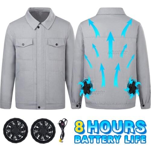 Summer Cooling Fan Jacket Workwear Heatstroke Protection Outdoors USB Power Supply Air Conditioning Clothing Hiking Jakcet Men