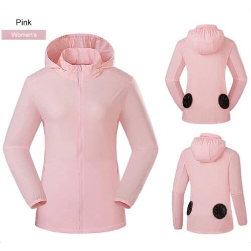 Summer Sport Fan Air Condition Cool Man Woman Travel Ultralight Brand Outdoor Vest Clothes Jacket Sun Windbreaker Fishing