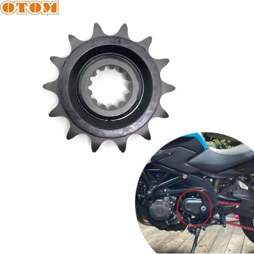 OTOM Motorcycle 14T Small Sprocket For Benelli TNT 600 i Turismo 654 Tornado S2 650 Motocross Accessories Fly Chain Wheel 525-14