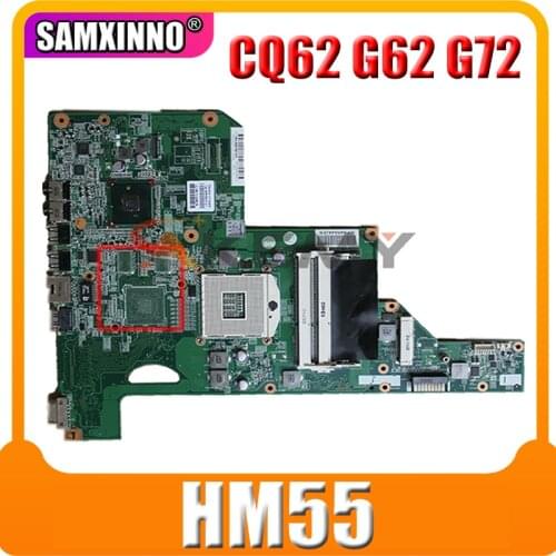 AKemy laptop Motherboard For HP Pavilion CQ62 G62 G72 01013Y000-600-G 615849-001 615849-501 HM55 Mainboard