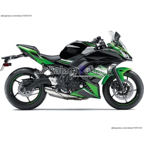 Body Kits For Kawasaki Ninja 650 650R 2017 2018 2019 ER-6F 17 19 Black Green Bodywork Motorbike Fairings (Injection molding)