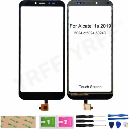 Touch Screen Panel For Alcatel 1s 2019For Alcatel 1S 2019 5024 Touch Screen Digitizer Sensor Front Glass Panel OT5024 5024D