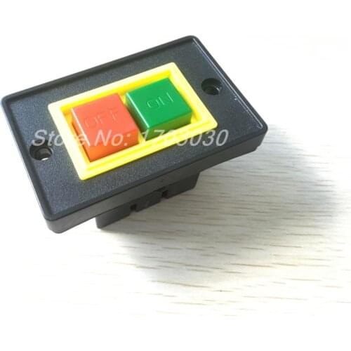 AC 380V 2KW OFF/ON 2 Positions Start-up Motor Self Locking Machine start stop button Switch Switch