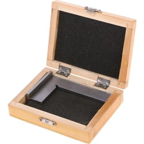 100 * 70mm Machinist Try Square DIN 875 / 0 grade 90 degree Flat Edge Square with Base